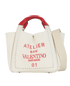 Atelier Bag 01, &pound;395, Handbags, Cream, Canvas/Leather, Front view